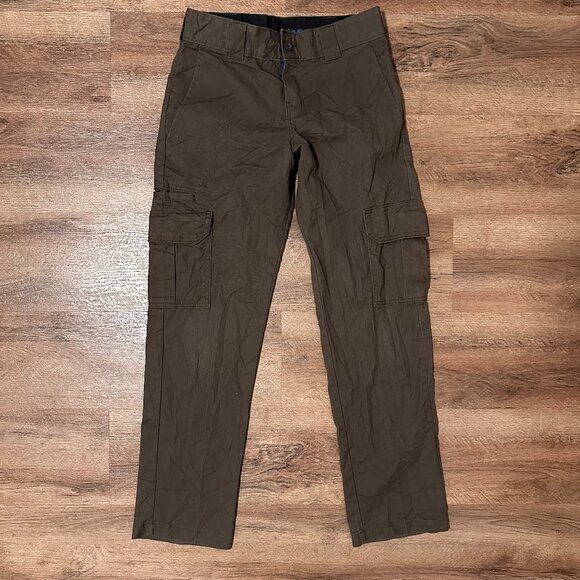 Dickies Other - Dickies Cargos Mens 28x29 Green Khaki Flex Cotton Work Pants